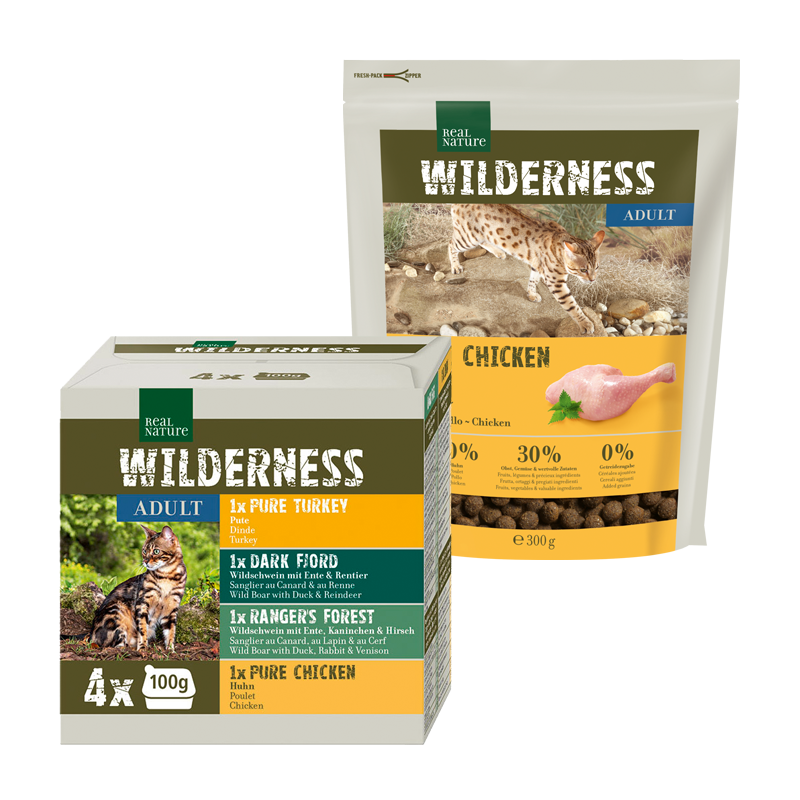 REAL NATURE Nassfutter REAL NATURE WILDERNESS Adult Mischfütterung-Set 2tlg.