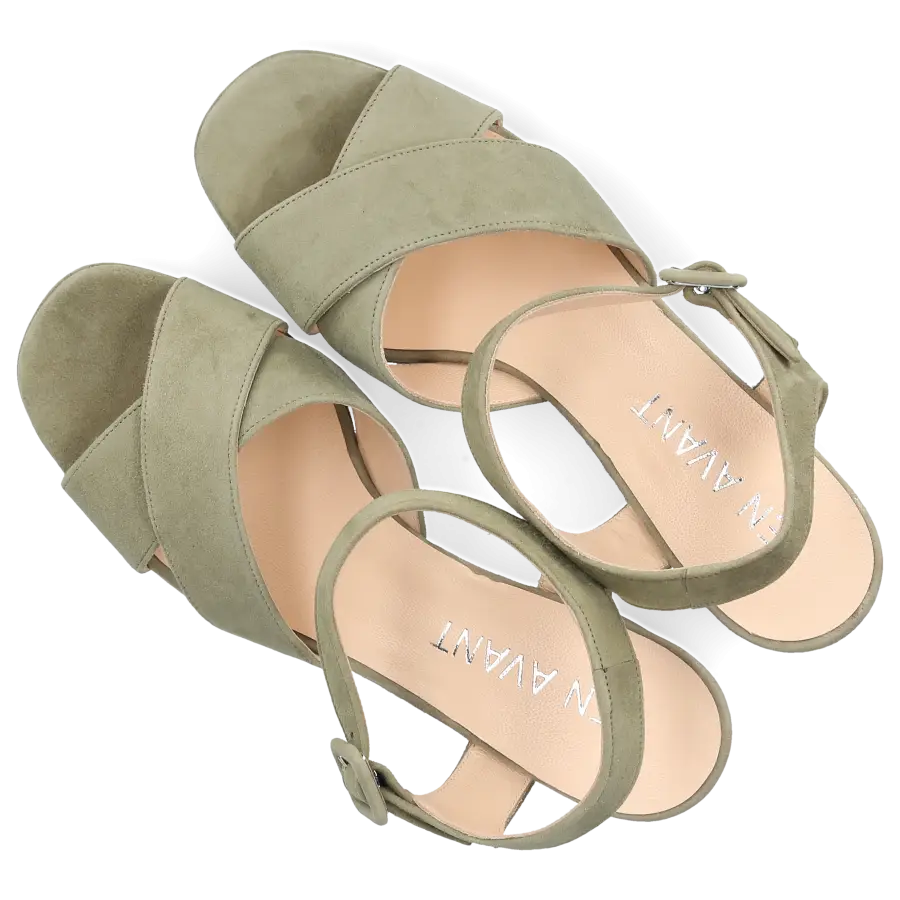 EN AVANT - Sandalen LUXE Veloursleder - grün