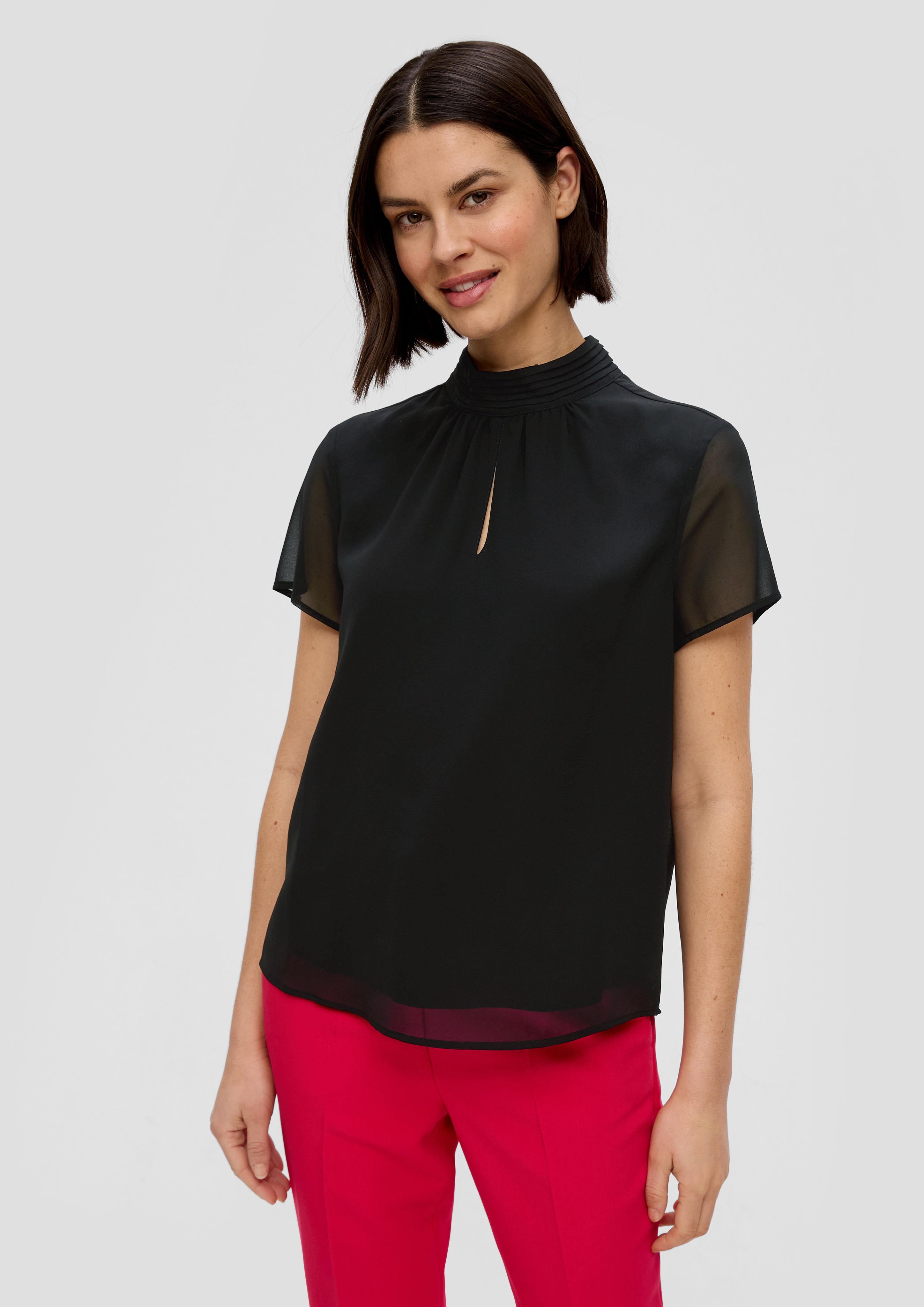 Hochgeschlossene Chiffonbluse  2145069-9999