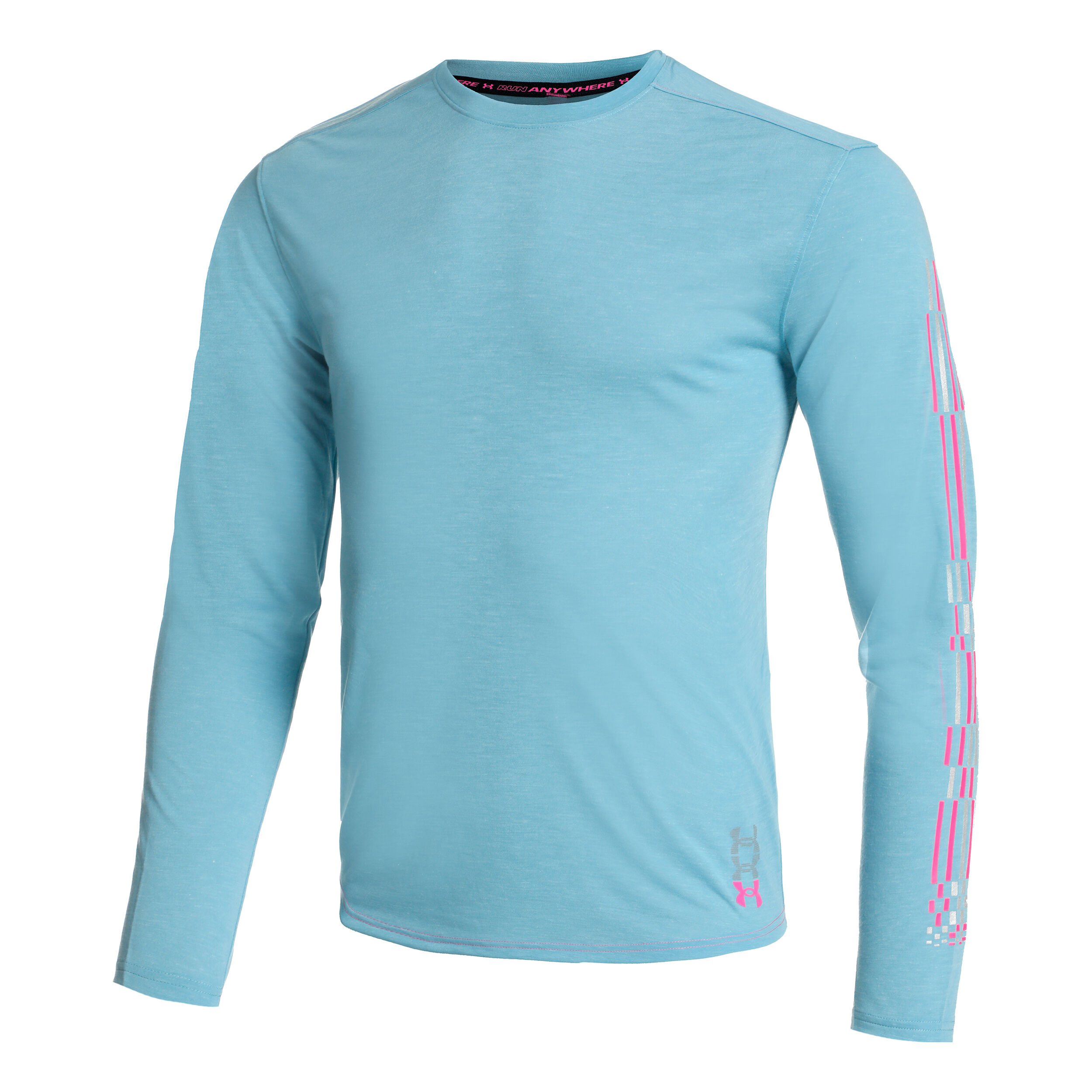 Run Anywhere Breeze Longsleeve Herren - Blau, Pink
