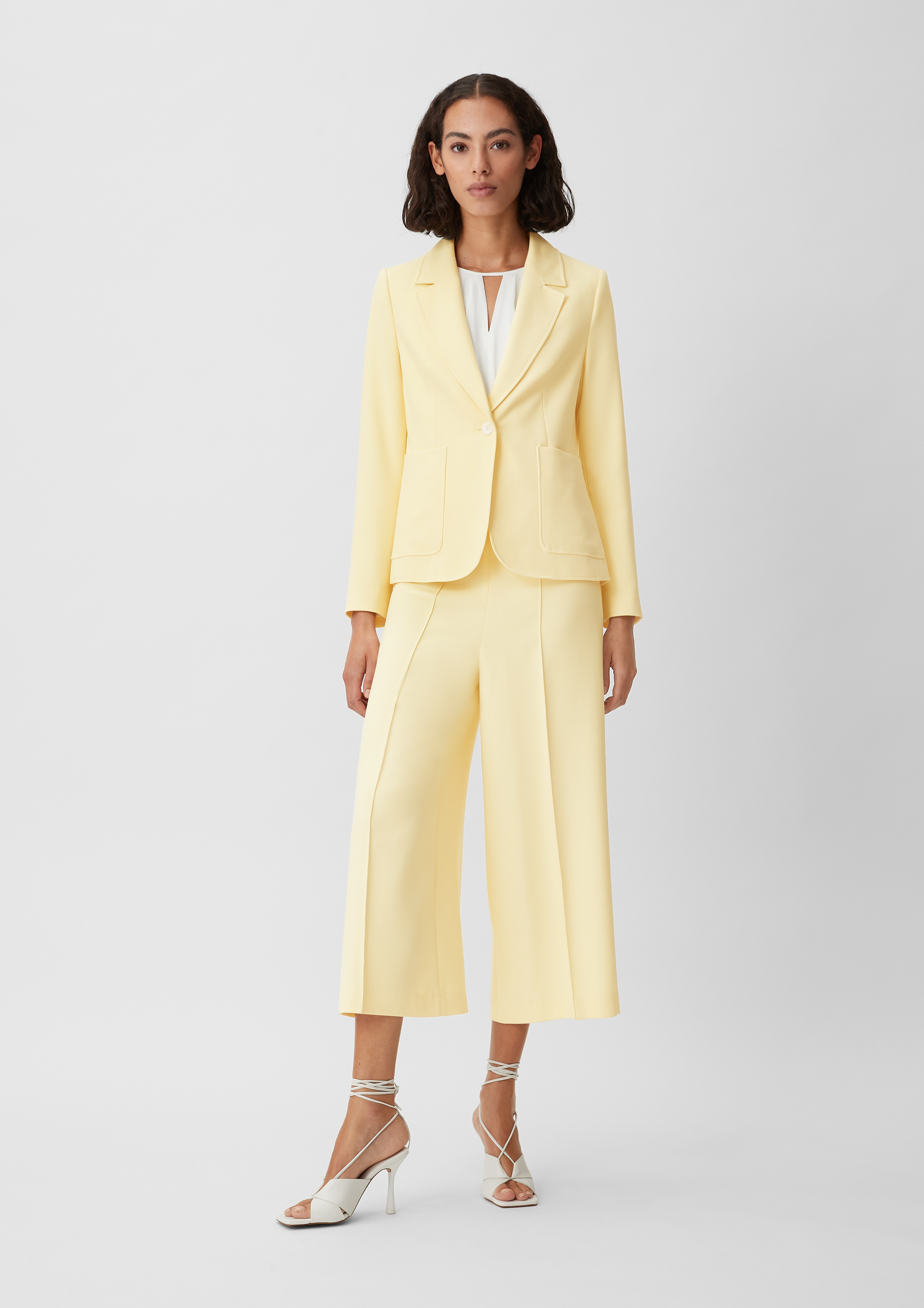 Blazer aus Viskosemix - helles zitrone