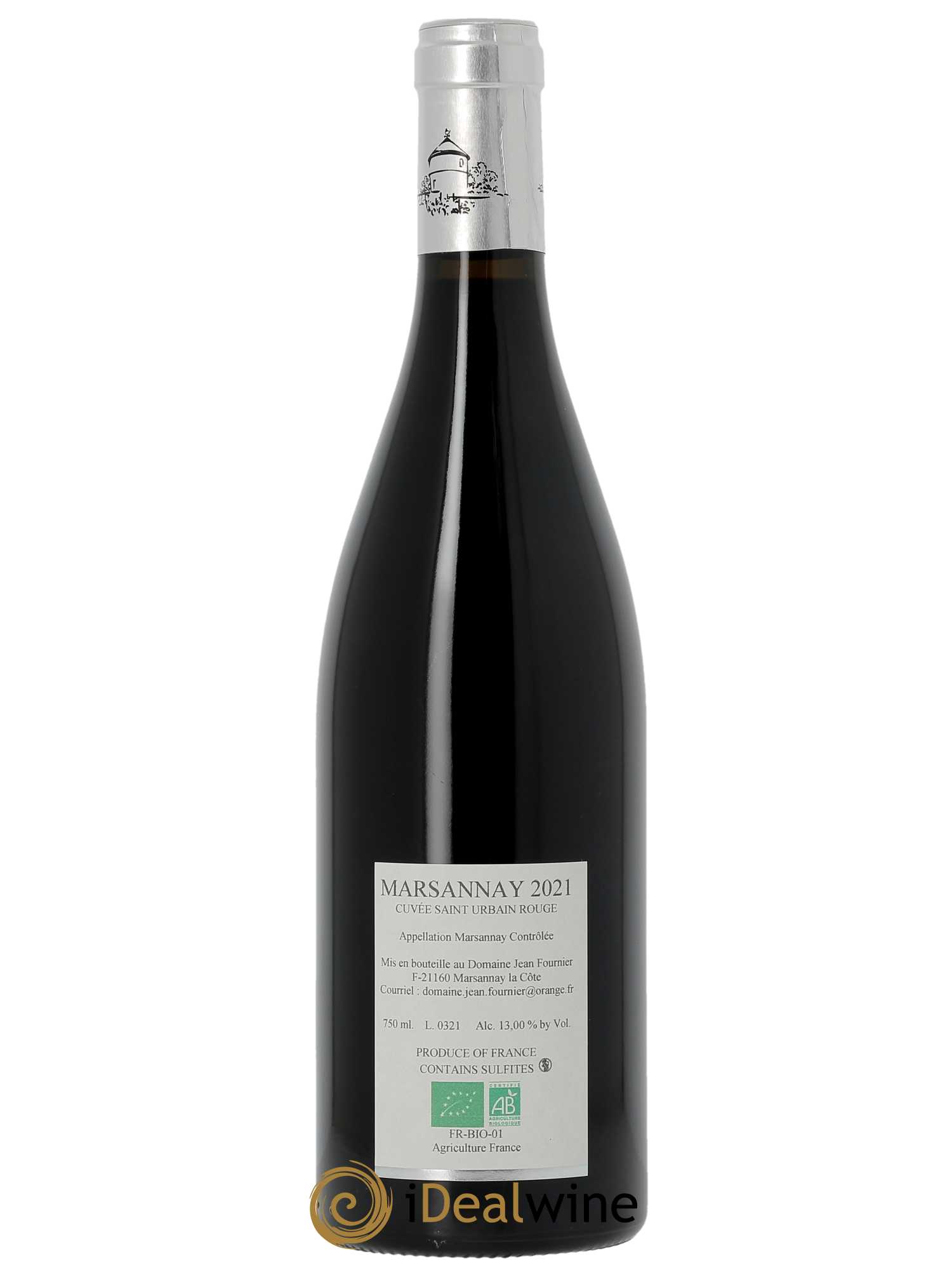 Marsannay Clos Saint-Urbain Jean Fournier (Domaine)  2021 - Lot de 1 Bouteille