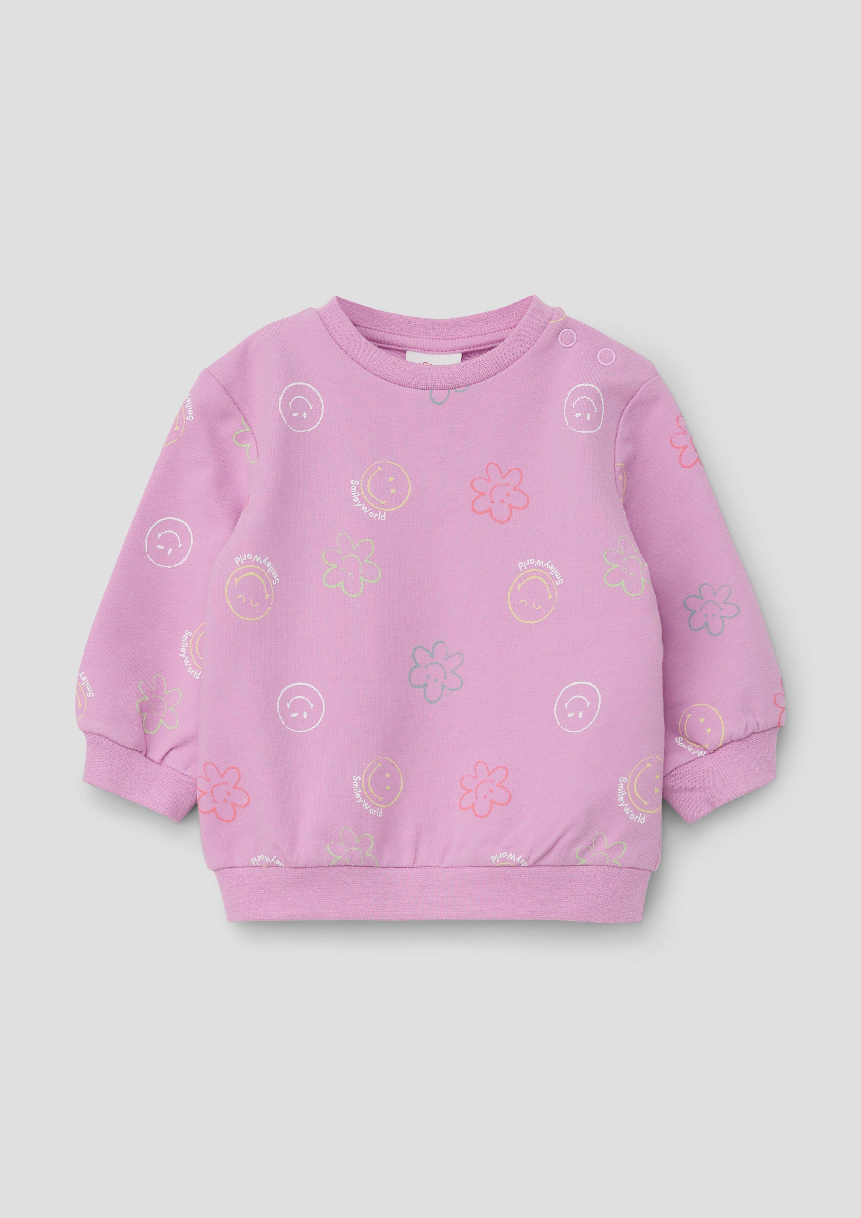 Sweatshirt mit All-over-Smiley-Print  2142896-44A0