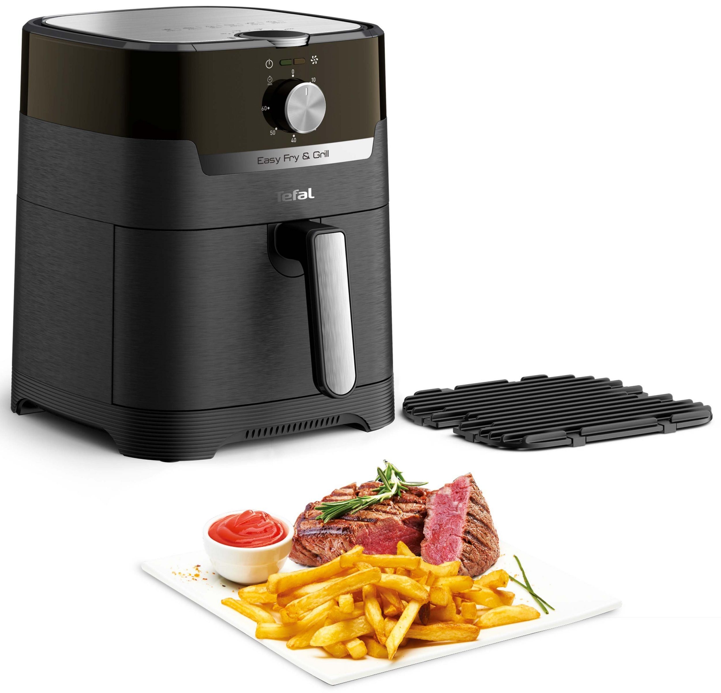 Tefal Heißluftfritteuse Tefal EY5018 Easy Fry & Grill Heißluftfritteuse 2-in-1, 1550,00 W, 4,2l Fassungsvermögen
