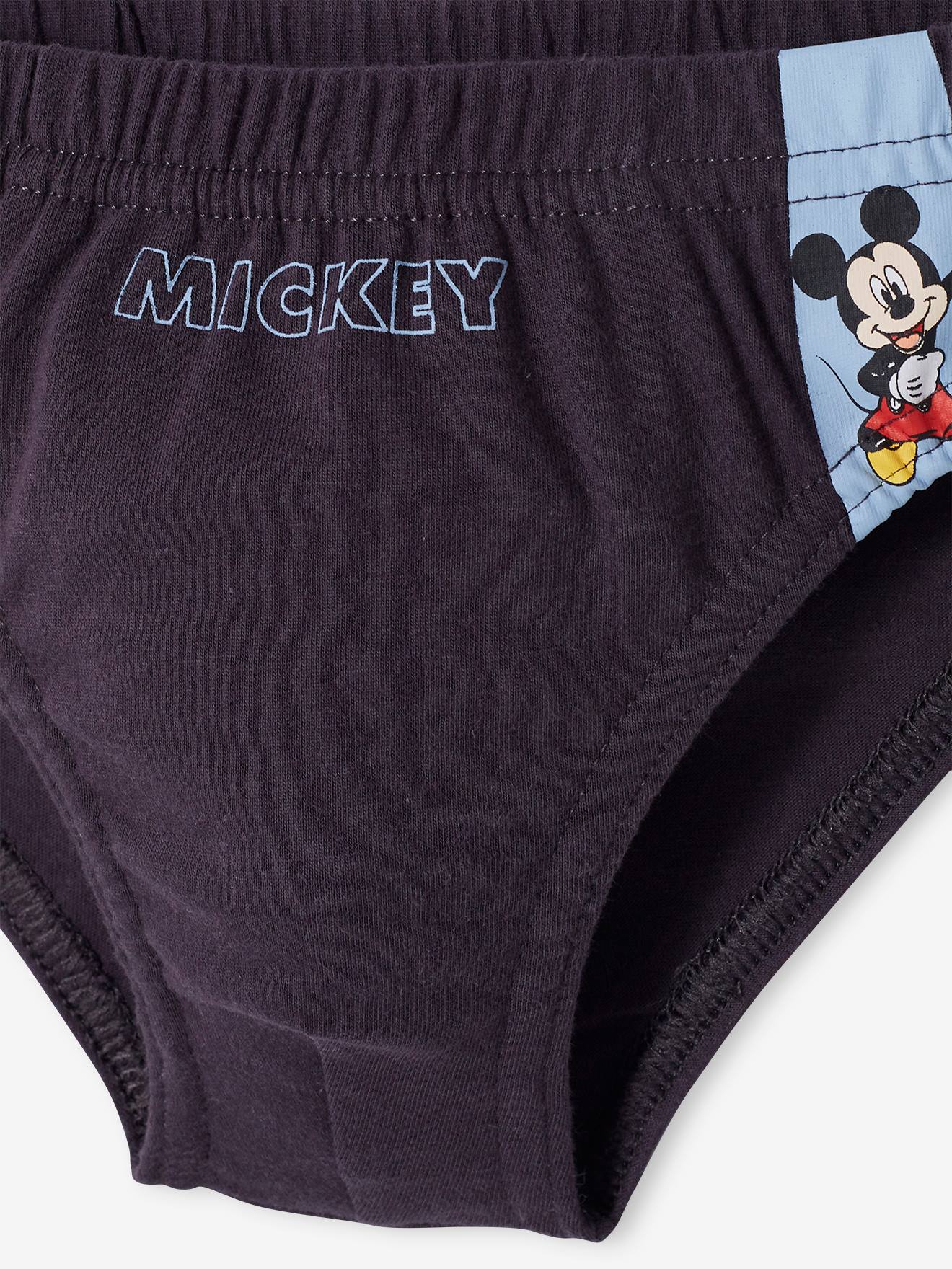 Lot de 7 slips DS® Mickey gris, gris chiné et bleu