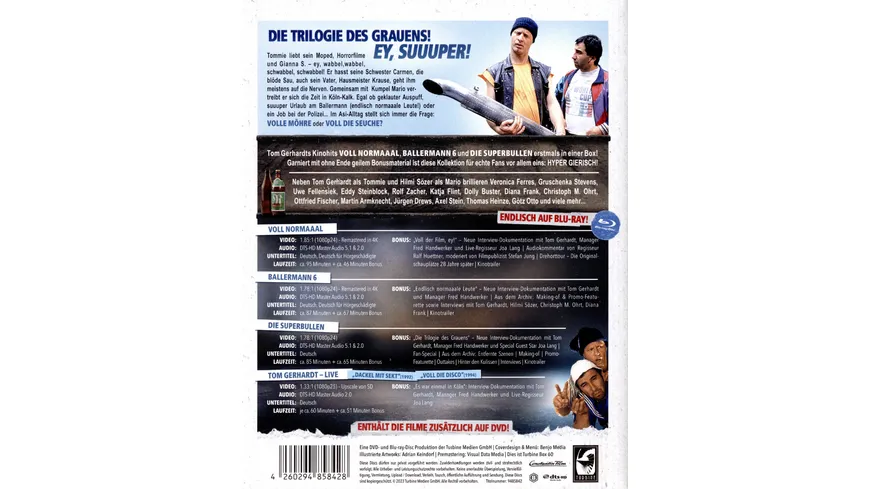Tom Gerhardt: Die Tommie-Box (Limitierte Capbox)  (+ 4DVDs) [4 BRs]