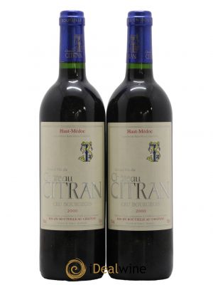 Château Citran Cru Bourgeois  2000 - Lot de 2 Bouteilles