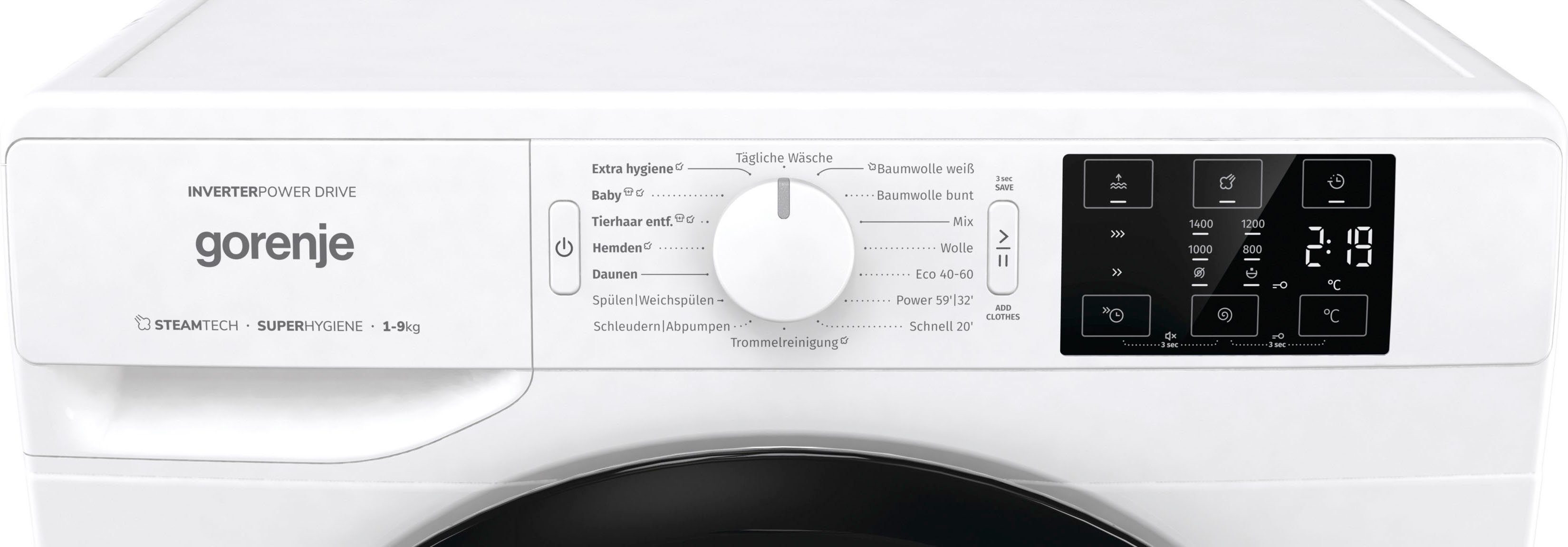 GORENJE Waschmaschine Wave NEI94APS, 9 kg, 1400 U/min