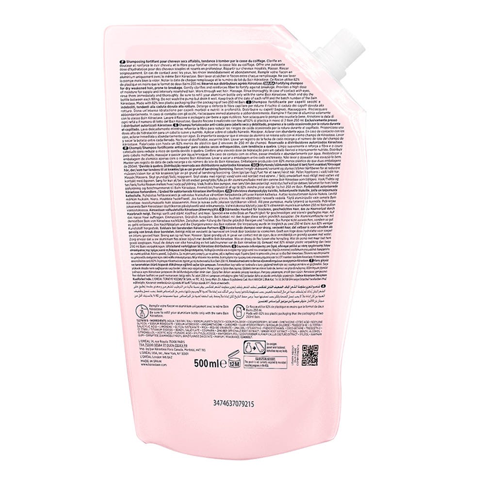 Kérastase Genesis Bain Nutri-Fortifant Refill Pouch 500 ml + Alu-Flasche