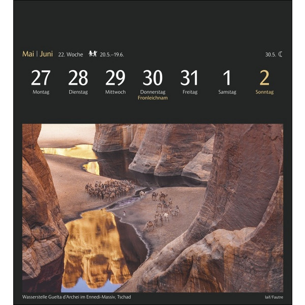 WELTREISEN POSTKARTENKALENDER 2024 - Kalender