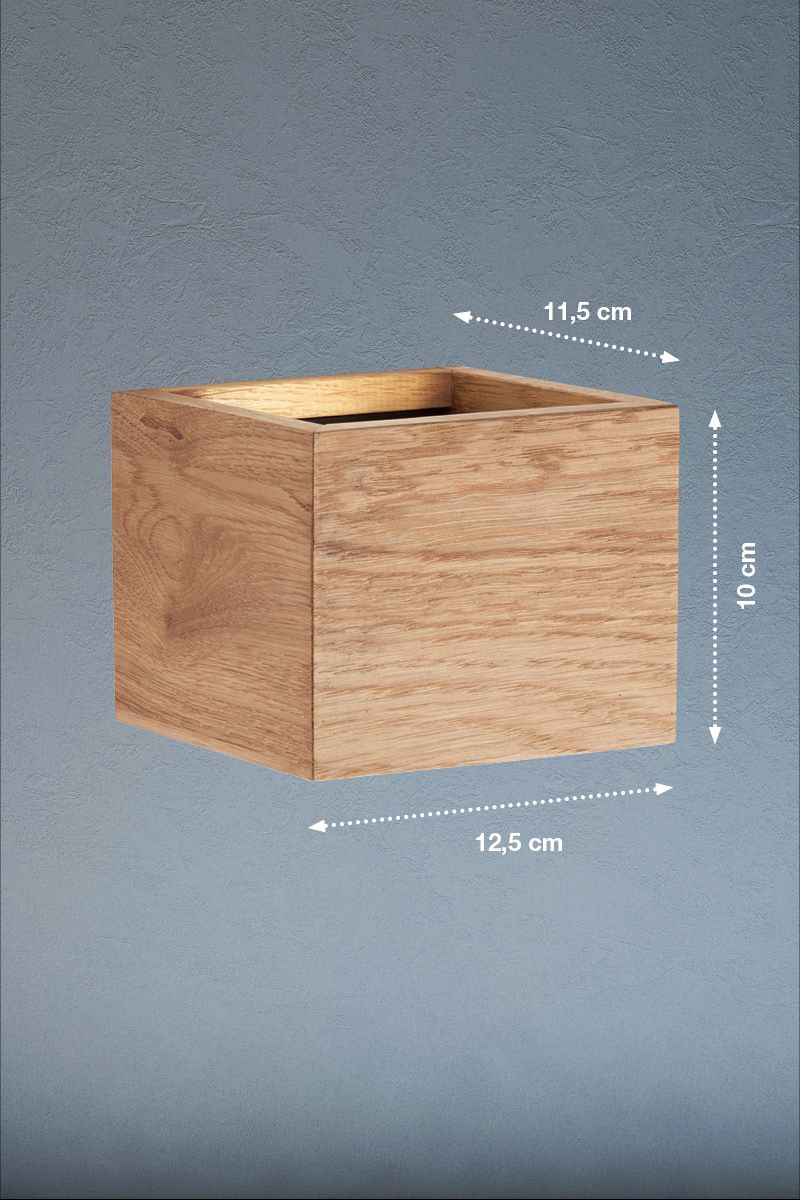 Fischer & Honsel 2-flg LED Wandlampe Shine-Wood 12,5 cm