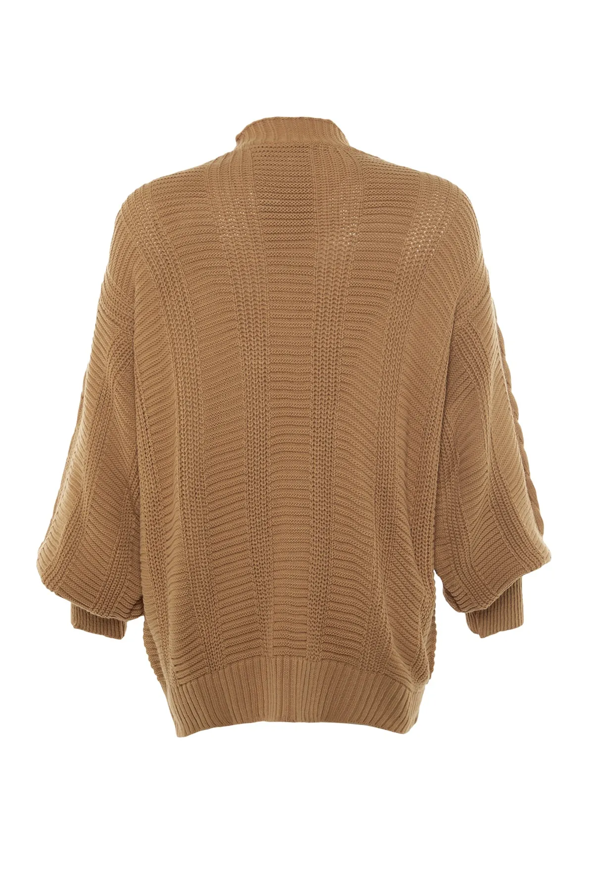 Trendyol Collection  Kamelfarbener Strickcardigan mit weiter Passform TWOAW22HI0176