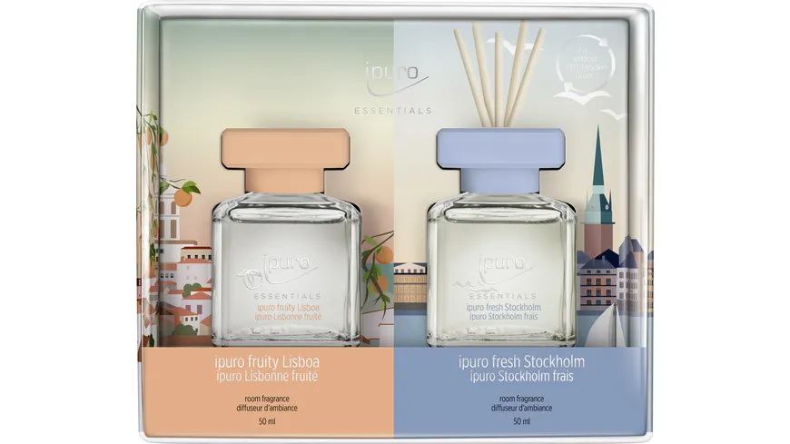 ipuro Essentials fruity Lisbon + fresh Stockholm Geschenkpackung 100 ml
