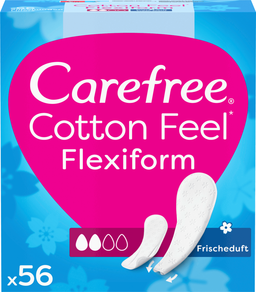 Slipeinlagen Cotton Feel Flexiform mit Frischeduft, 56 St