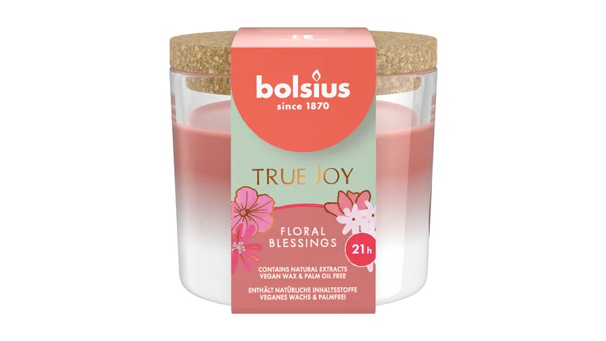 bolsius Duftglas mit Korkdeckel True Joy Floral Blessings Floral Blessings