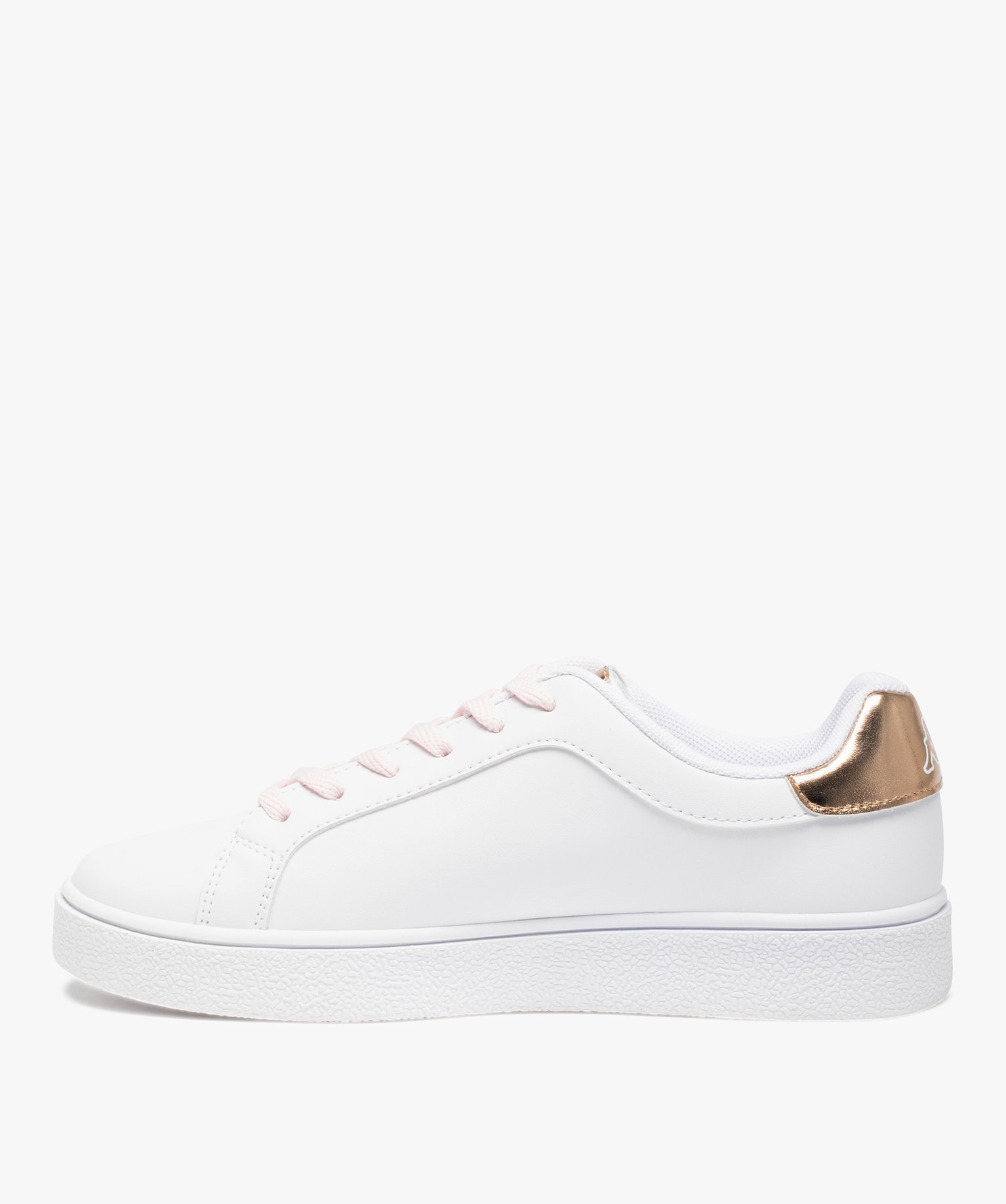 Tennis femme à lacets et détails brillants – Kappa San G... blanc | GEMO