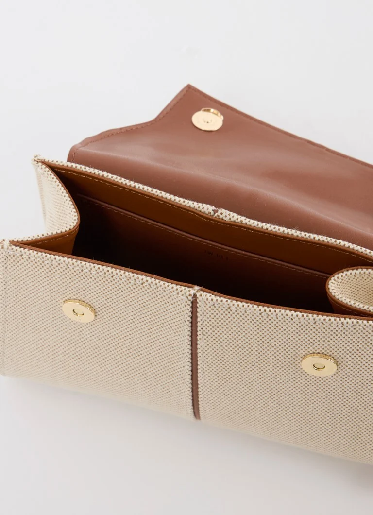 JW PEI  Elise handtas van canvas met afneembare schouderriem