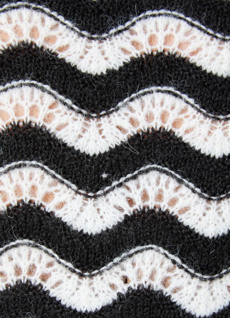 French Connection Natasha fine-knit sweater in wool blend with stripe print