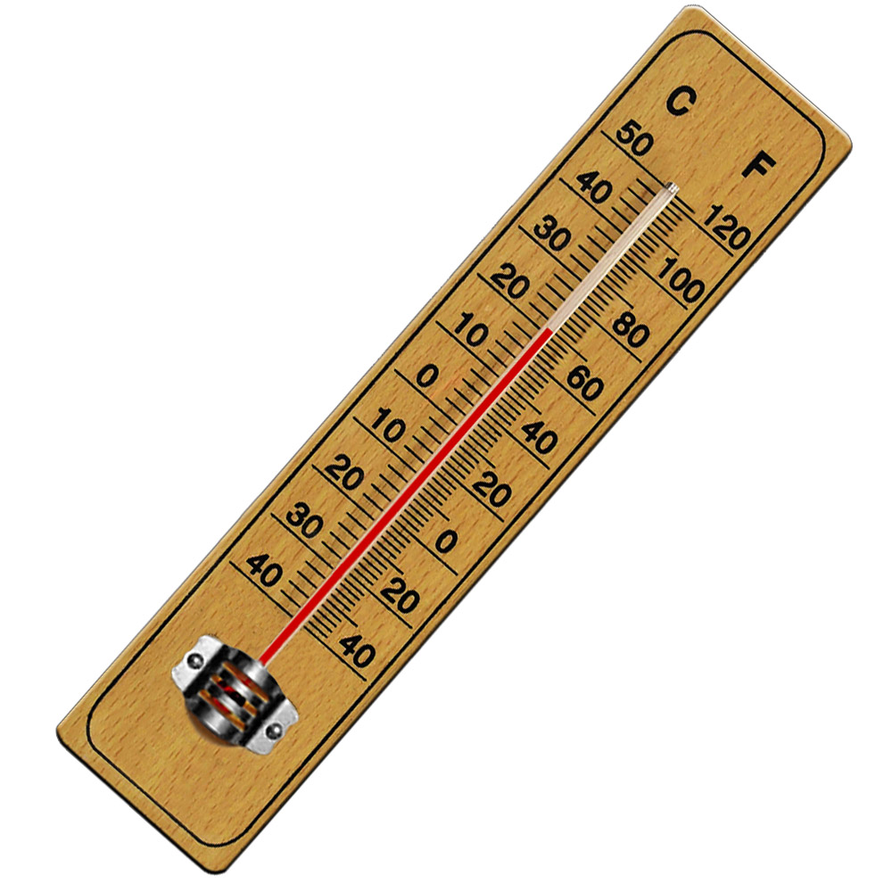 Casaria Deuba® Thermometer aus Holz bis 50C 22cm