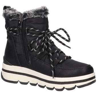 Tom Tailor Schnür Boots in schwarz