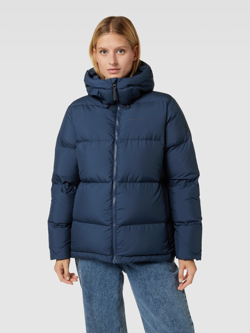 Steppjacke mit Kapuze Modell 'Rivel' in dunkelblau