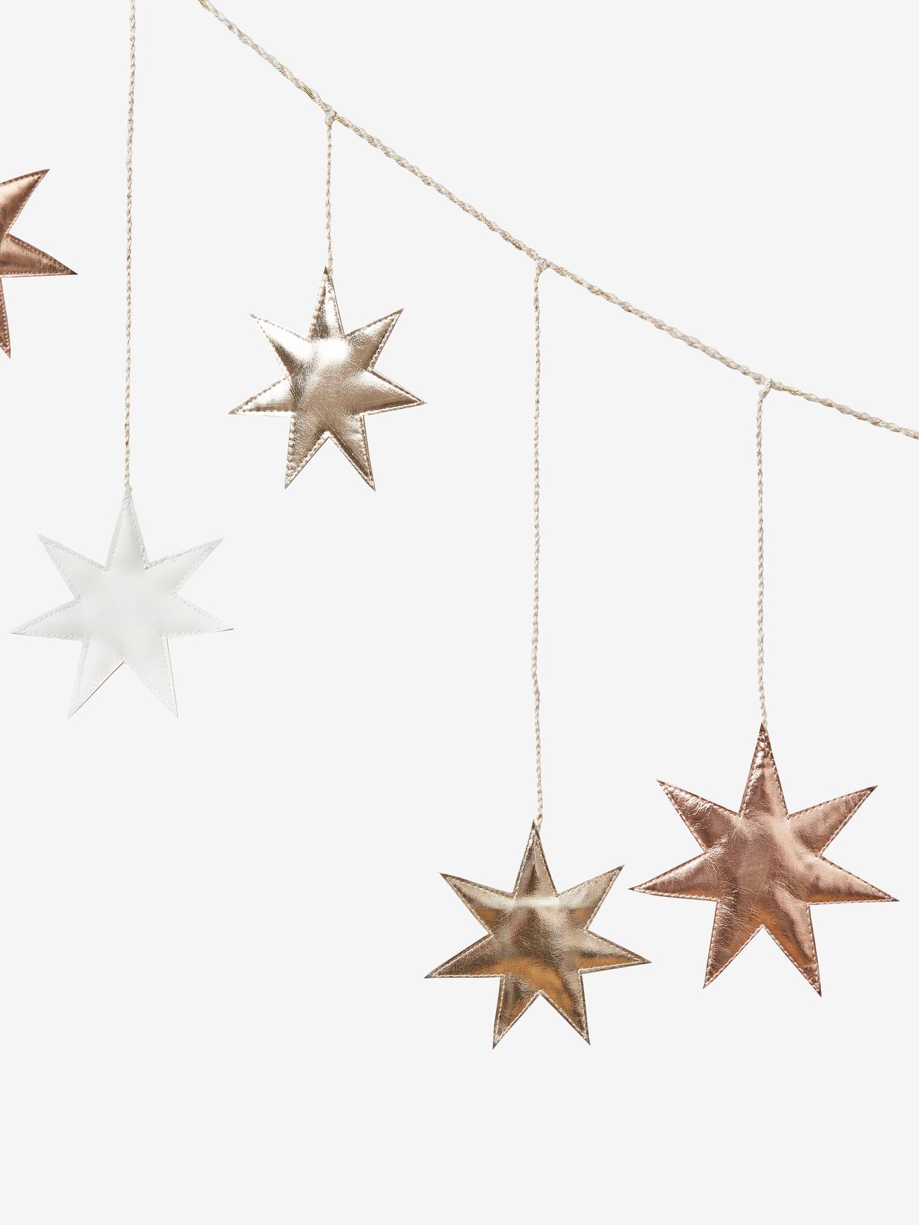 Vertbaudet Weihnachtsgirlande mit Sternen - weiß gold