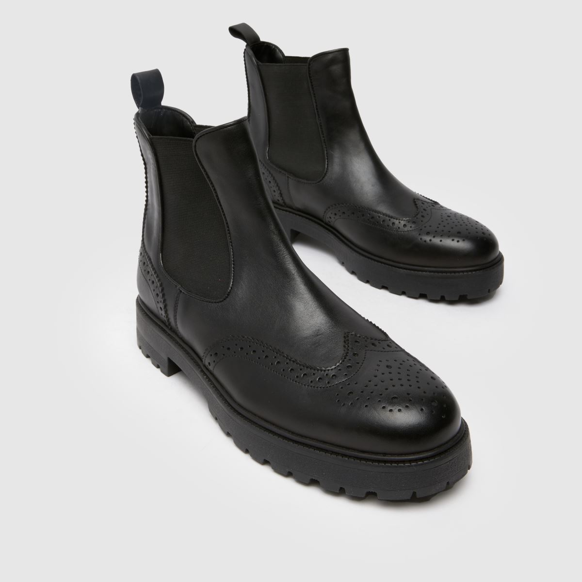 Schuh Davis – Svarta chelsea-stövlar i läder