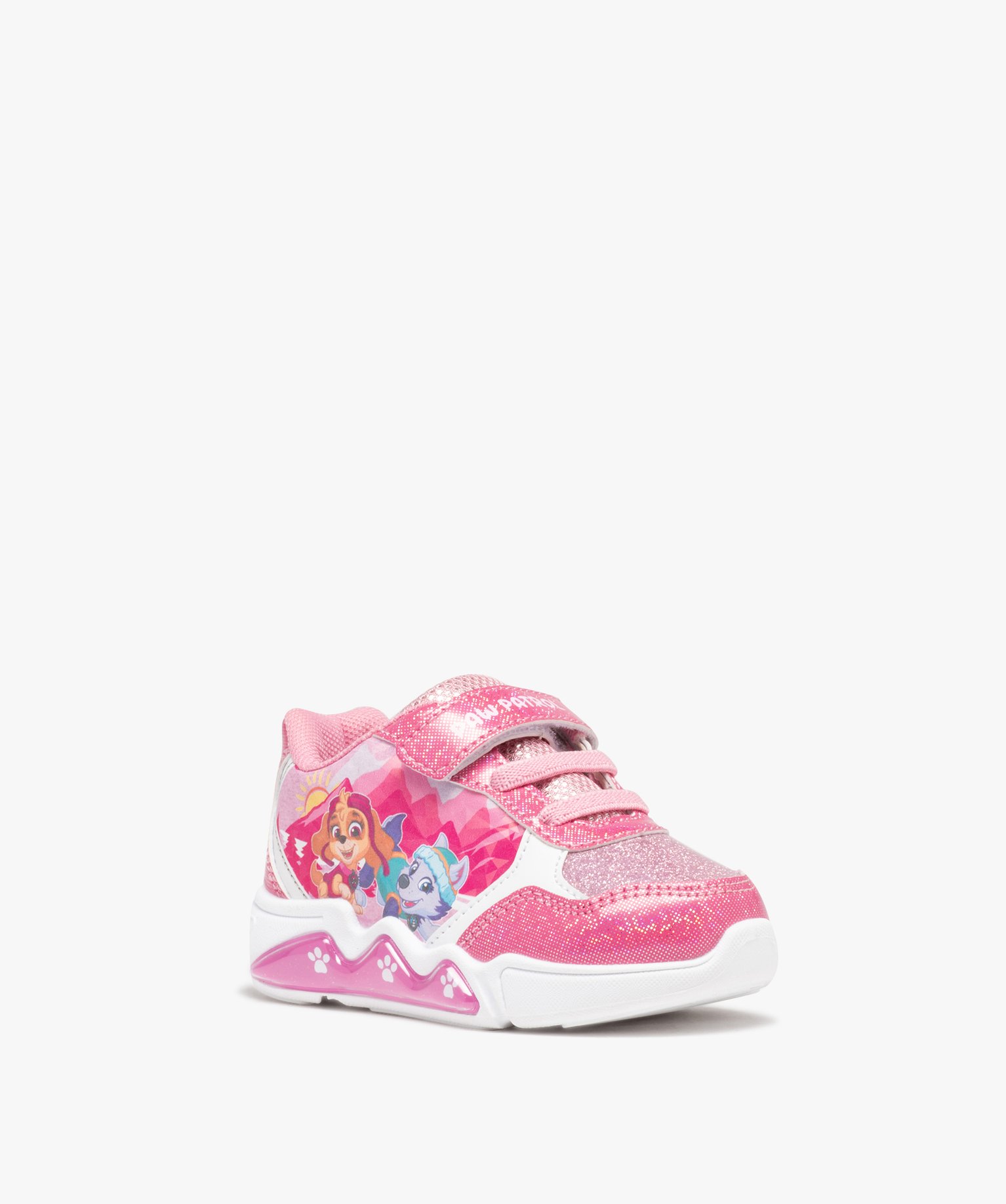 Baskets bébé fille à semelle lumineuses – Pat Patrouille rose | GEMO