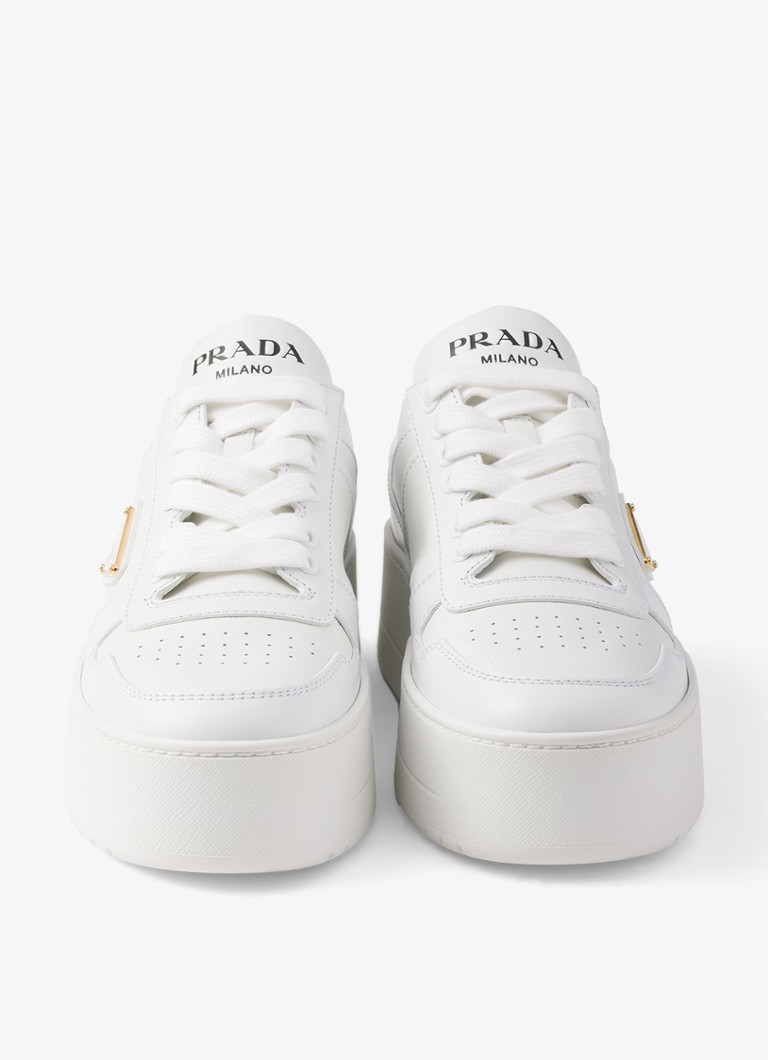 Prada Downtown Bold kožne tenisice s platformom