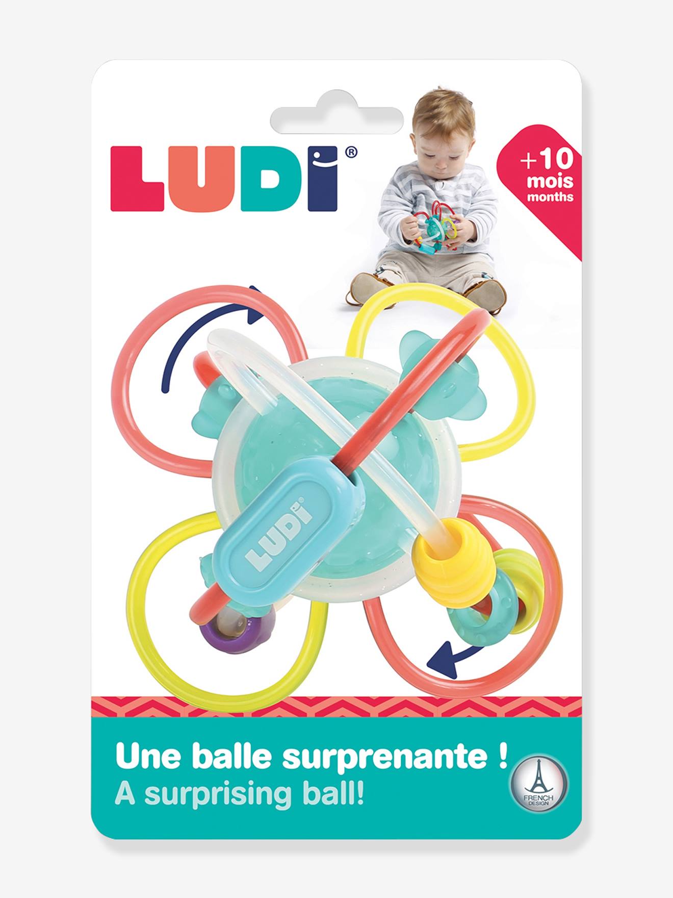 Balle Twist LUDI multicolore