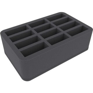 Feldherr 85 mm Half-Size Schaumstoff mit 12 länglichen Fächern