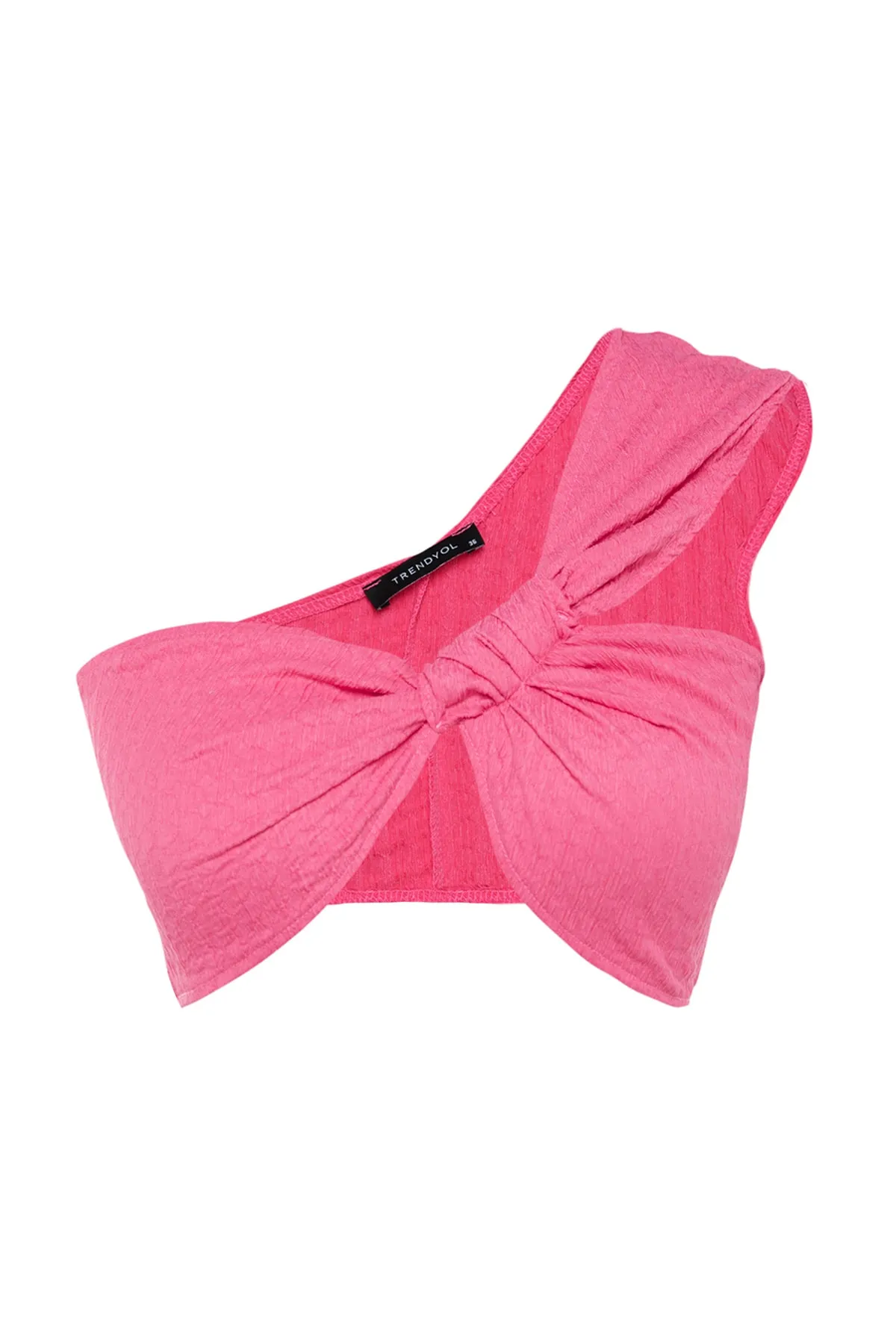 Trendyol Collection  Fuchsia Crop Gestricktes strukturiertes Bustier TPRSS23BS00029