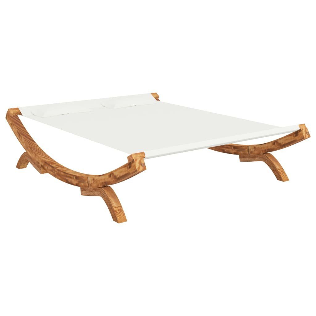 vidaXL Hängematte Hängematte 165x188,5x46 cm Bugholz Massiv Creme