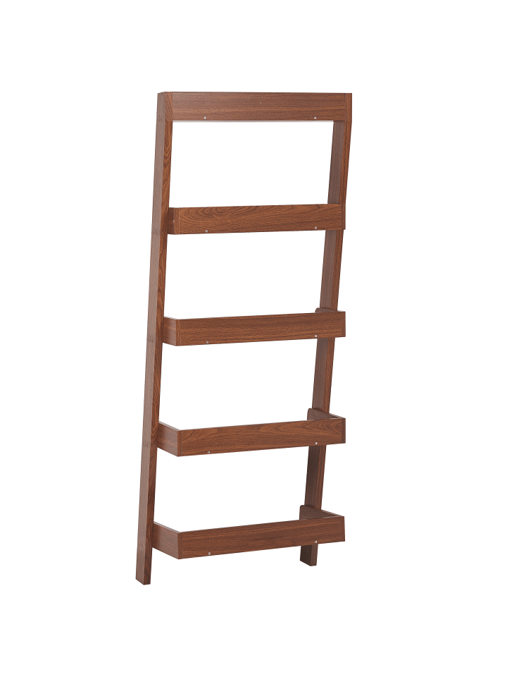 Beliani Bücherregal MOBILE TRIO in Dunkler Holzfarbton - (W) 65 x (H) 167 x (L) 43 cm günstig kaufen onesize