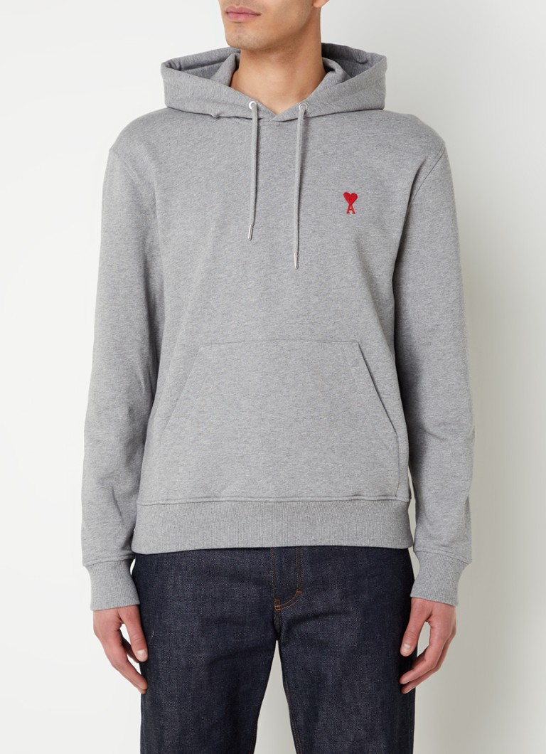 AMI Paris hoodie made of organic cotton with logo embroidery
