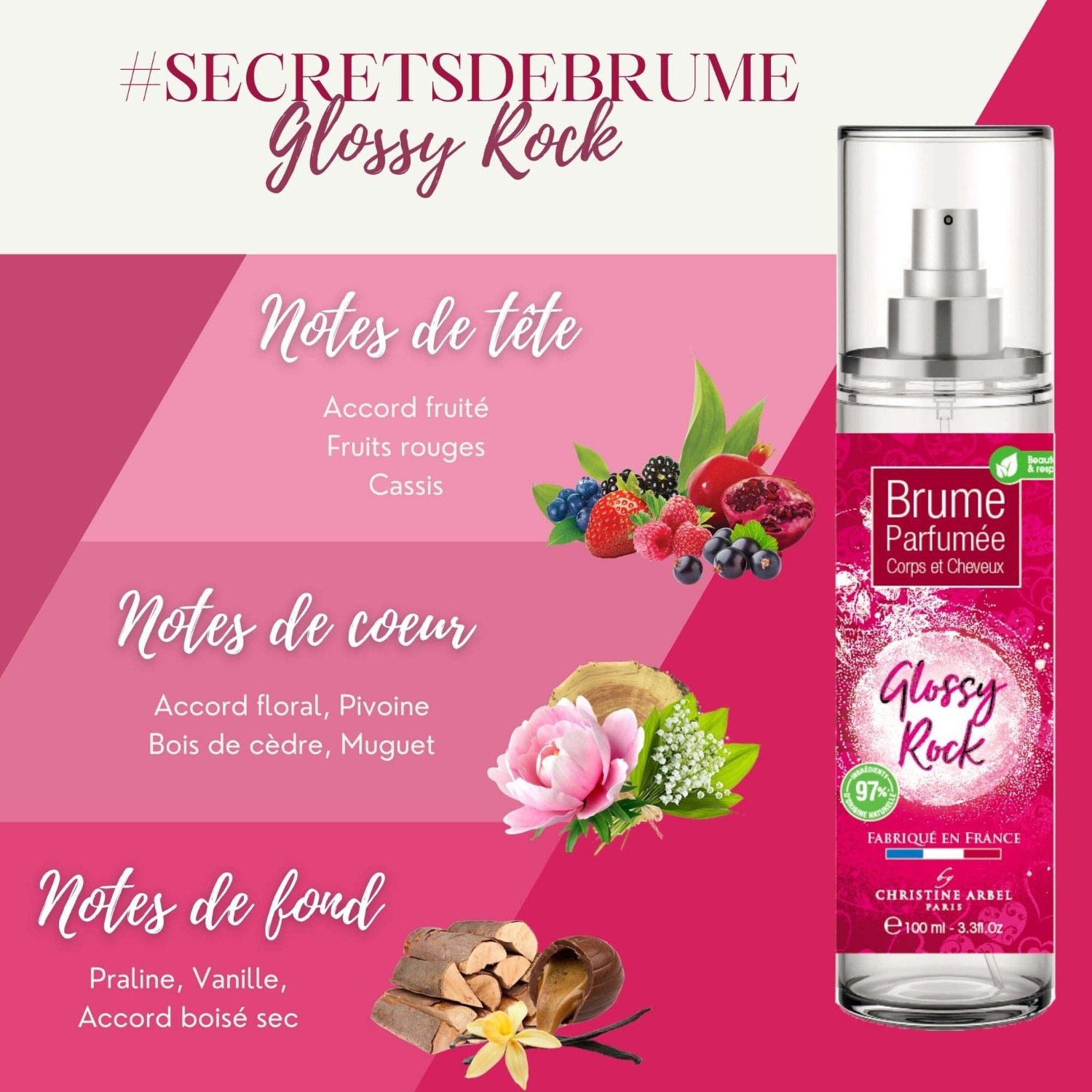 Laque pour le corps et les cheveux Glossy Rock de Christine Arbel 100 ml