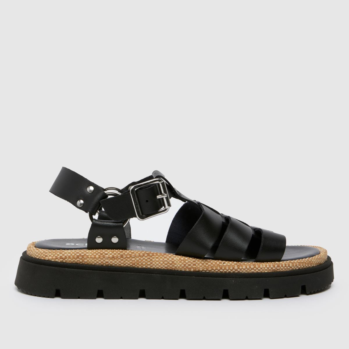 Schuh Texas – Svarta gladiatorsandaler