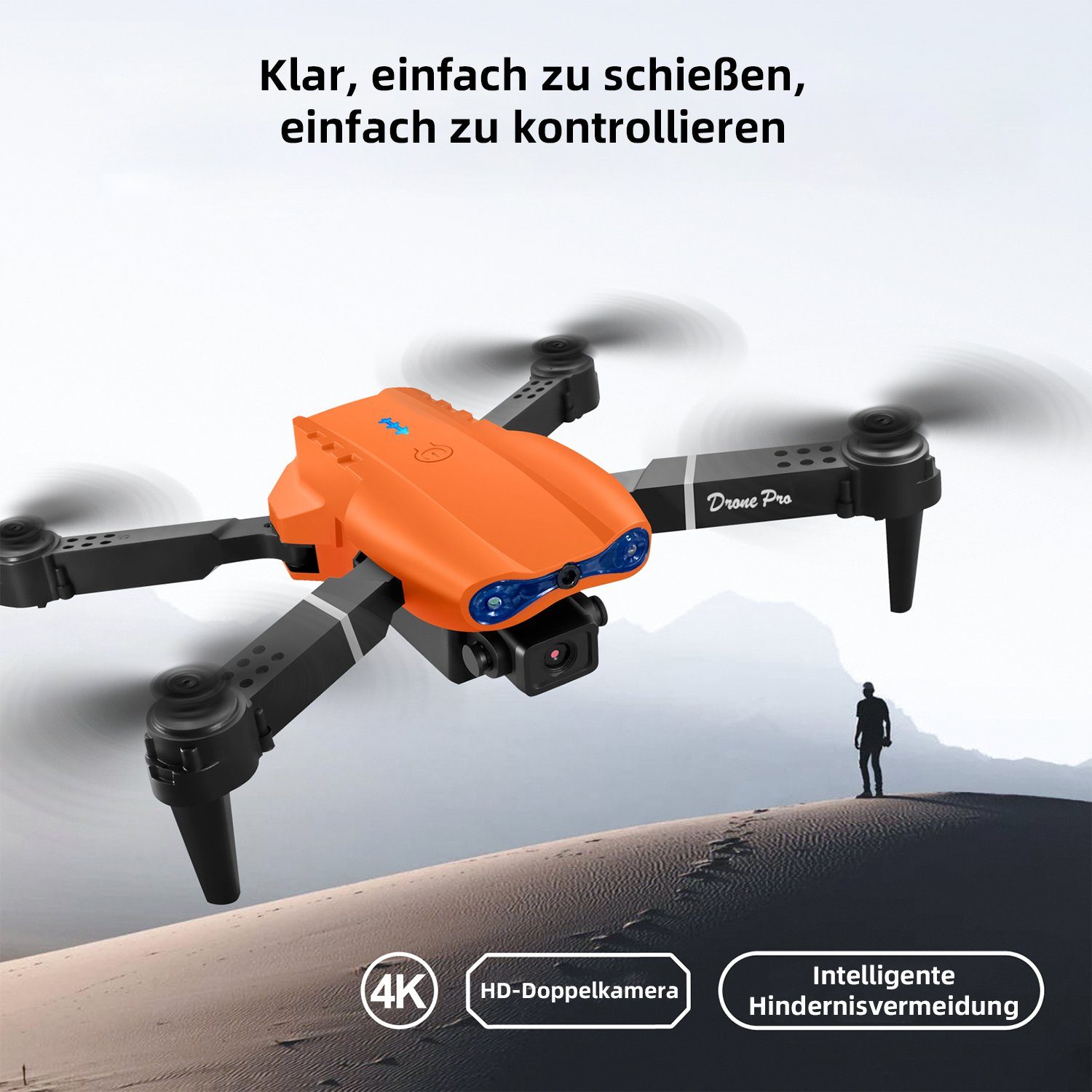 Esun Drohne mit Kamera 4k HD 1080P, RC Drone für Erwachsene und Kinder Drohne (1920*1080, Set, Set, 24-30 Mins Lange Flugzeit, Spielzeug und Geschenke)