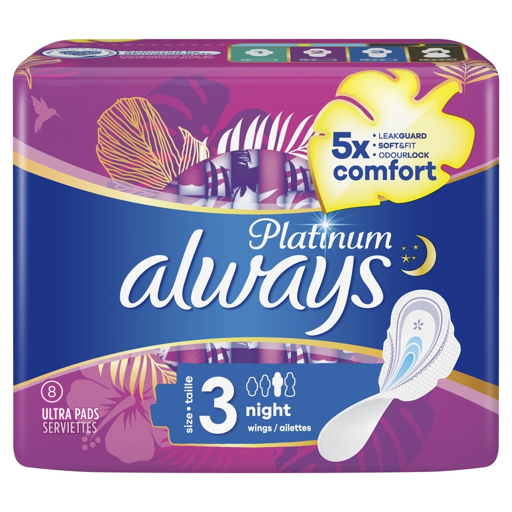 always Always Platinum Nuit (Taille 3) Serviette Hygiénique Serviettes Hygiéniques