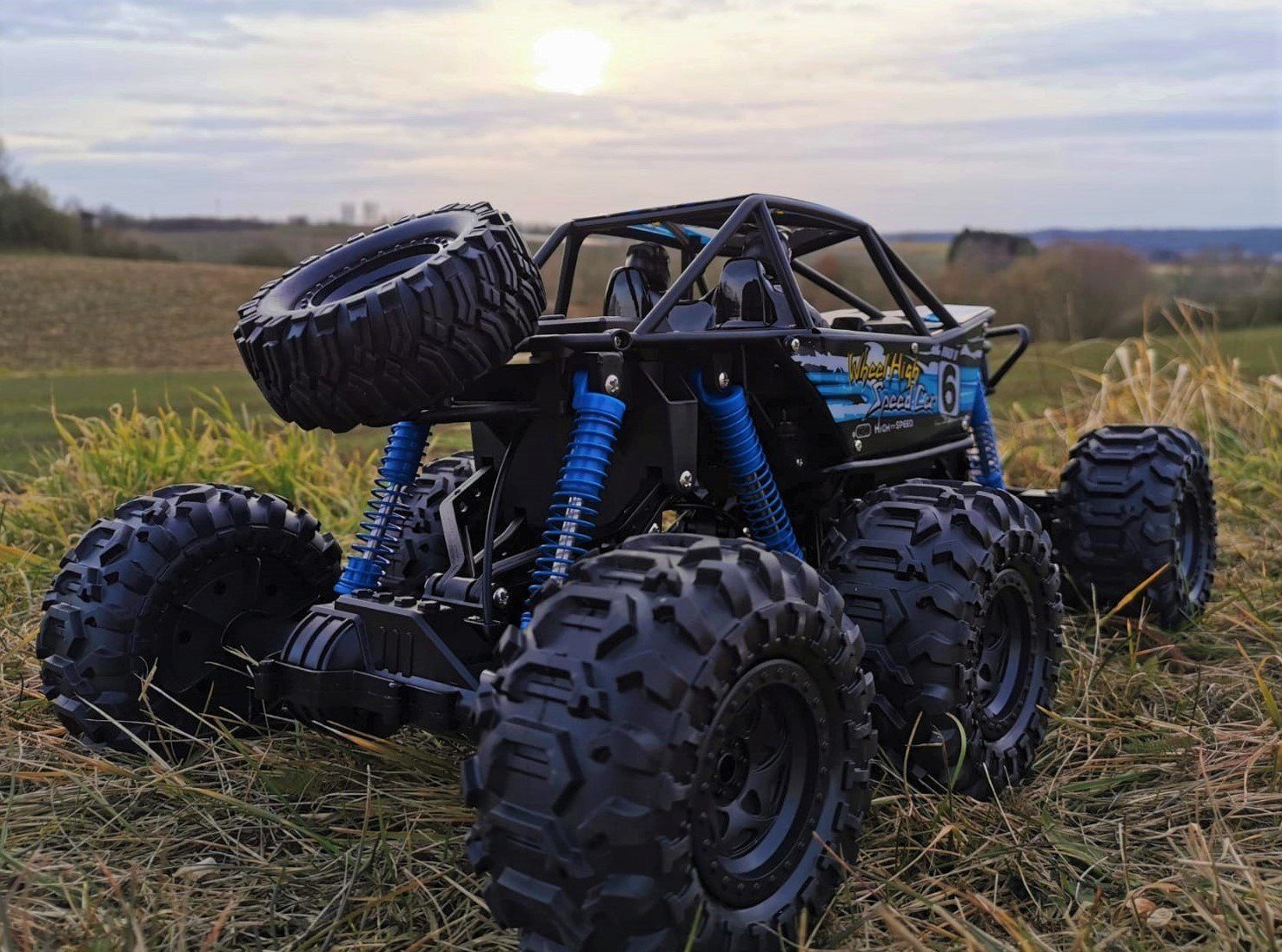 BruKa RC-Auto Robuster Geländewagen SUPER SCORPION, Ferngesteuertes Auto mit 6x6 Allradantrieb, 50cm