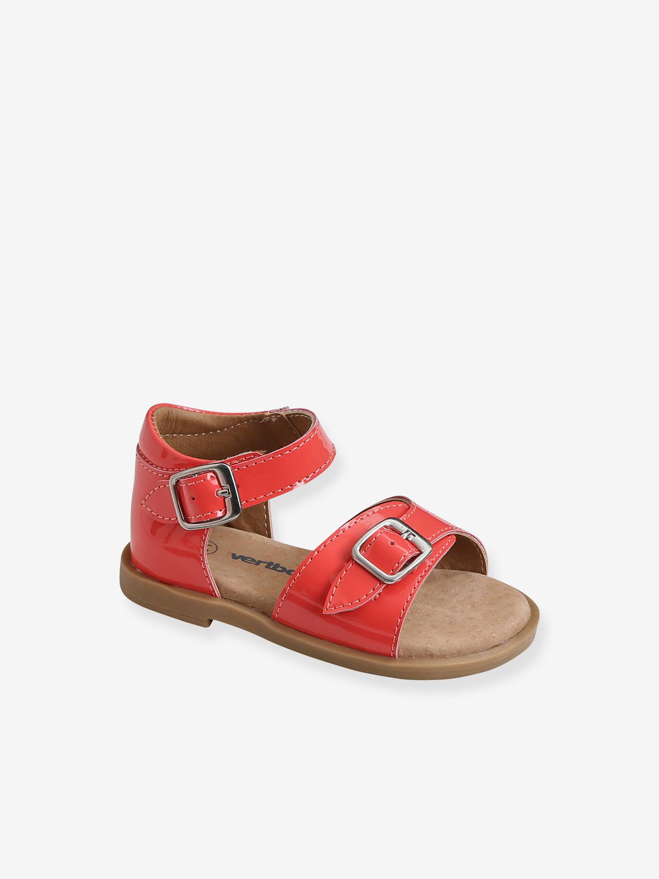 Vertbaudet Mädchen Baby Sandalen mit Riemchen - koralle