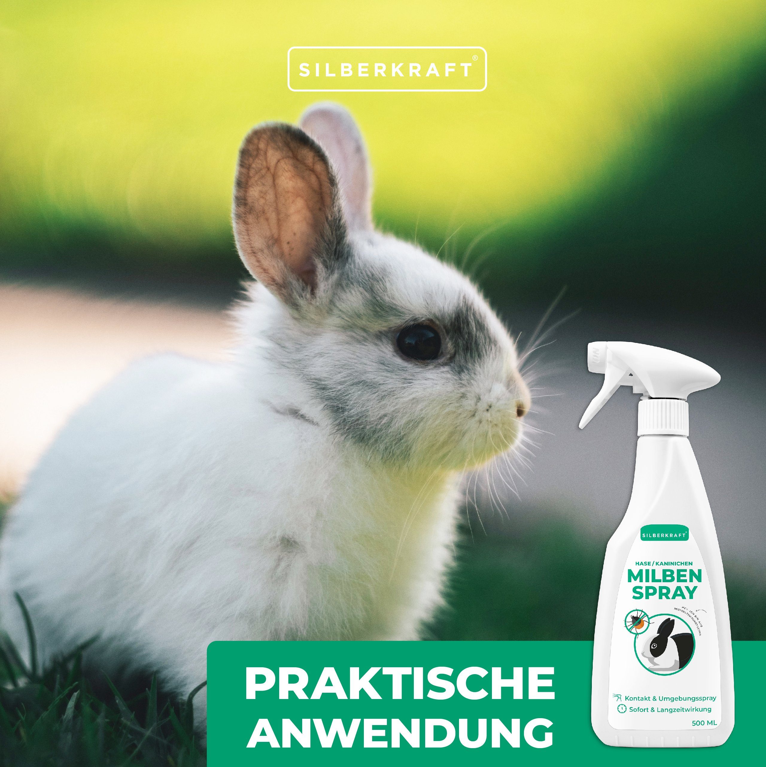 Silberkraft Insektenspray Milbenspray Hase/Kaninchen, 500 ml, 1-St.