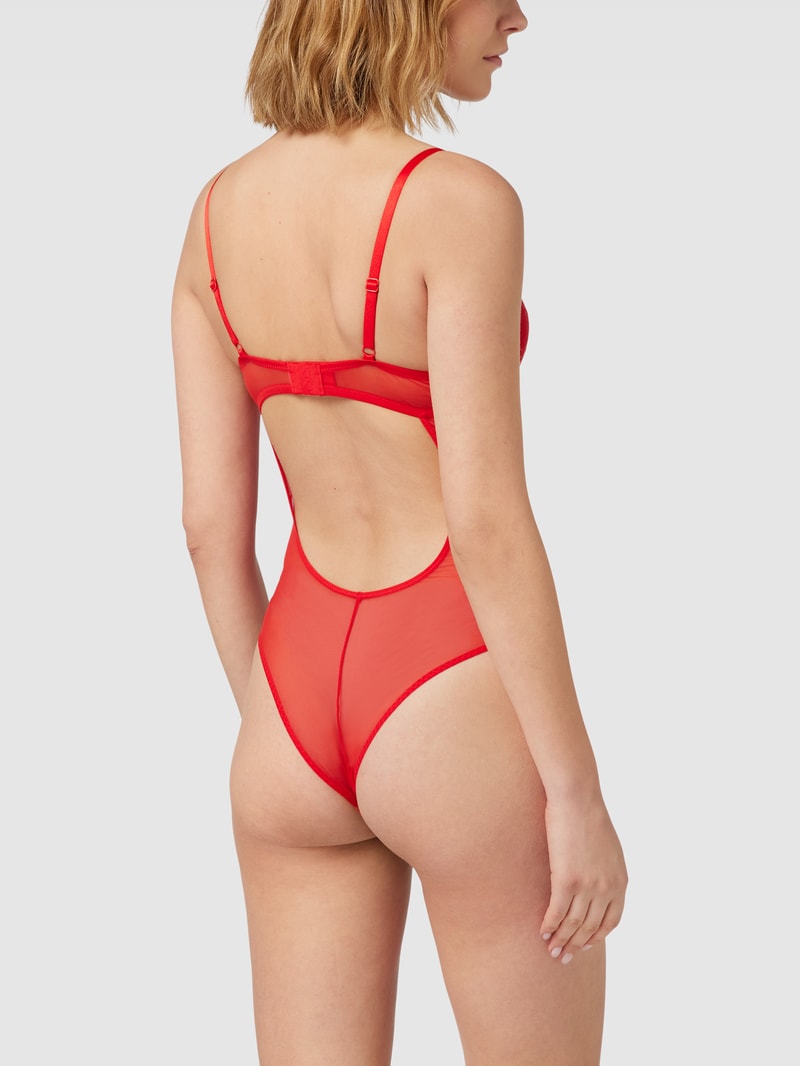 Body aus Spitze Modell 'BELLE' in rot