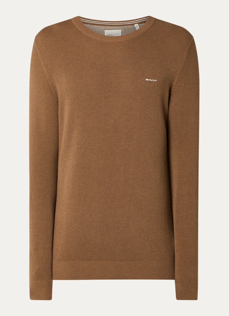 Maglione Gant in maglia fine, strutturato e decorato con un logo