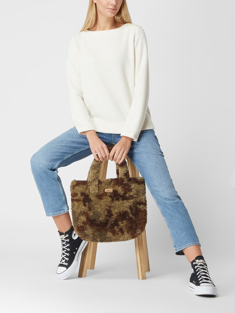Shopper aus Kunstfell Modell 'Gia' in olivgrün