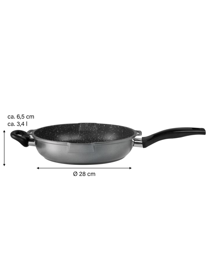 Stoneline Schmorpfanne 28 cm | mit Deckel in Anthrazit günstig kaufen Ø 28 cm