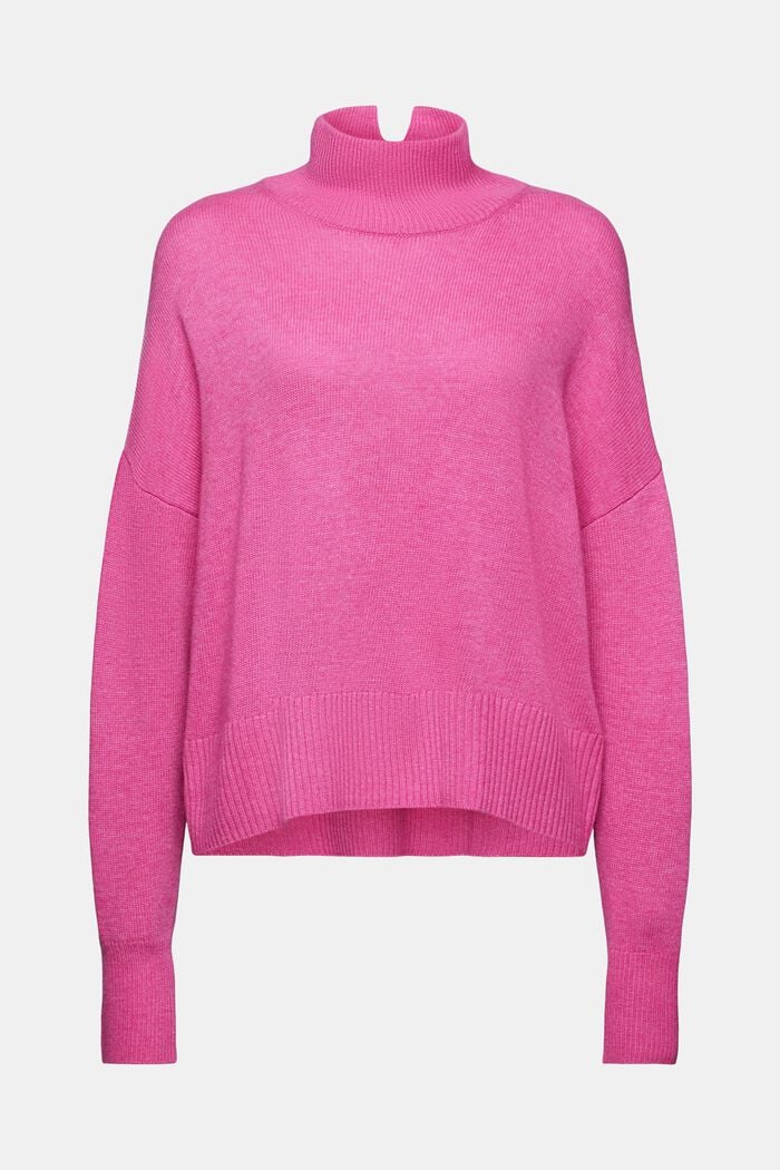 Pullover mit Stehkragen aus Wollmix