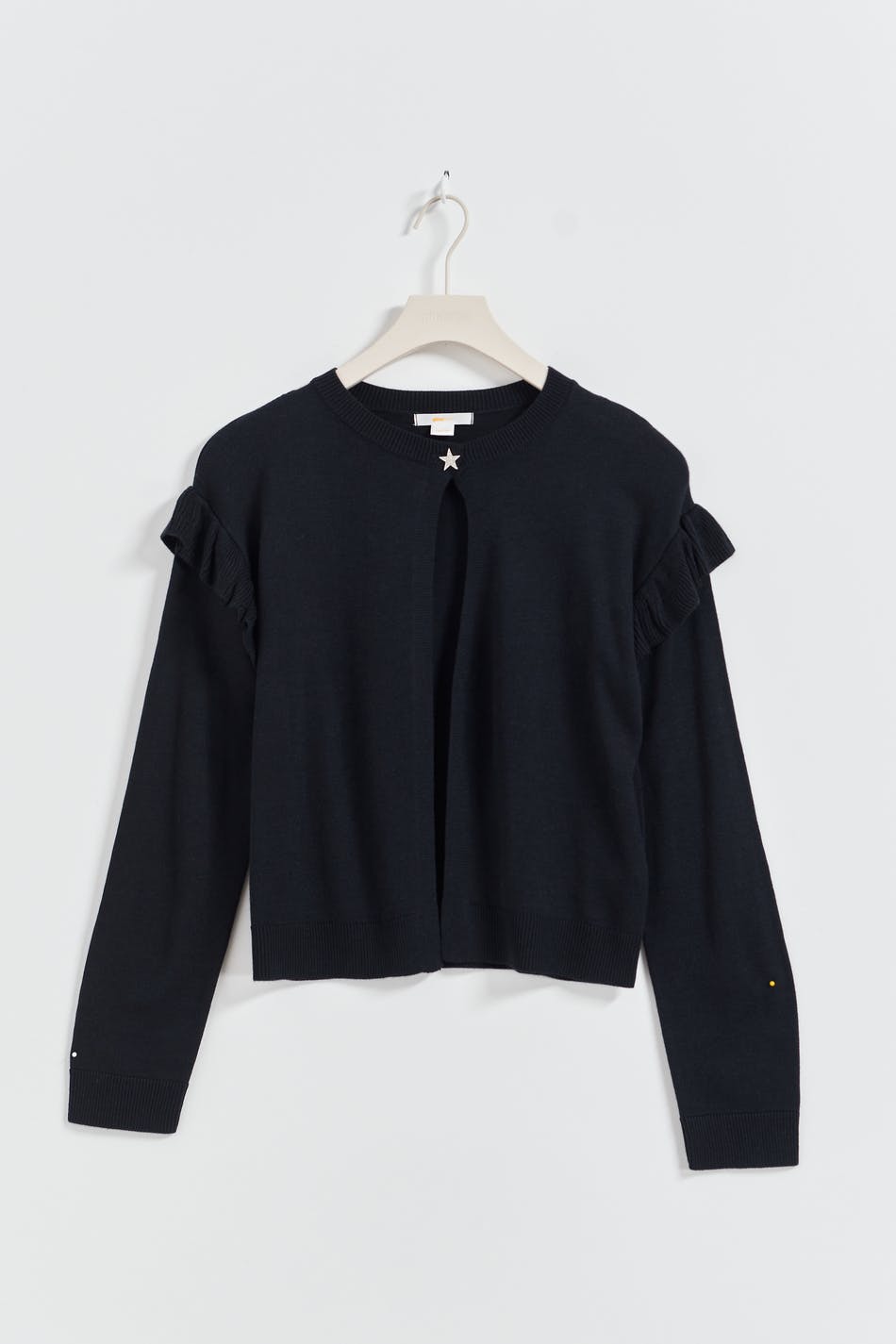 Y knitted frill cardigan