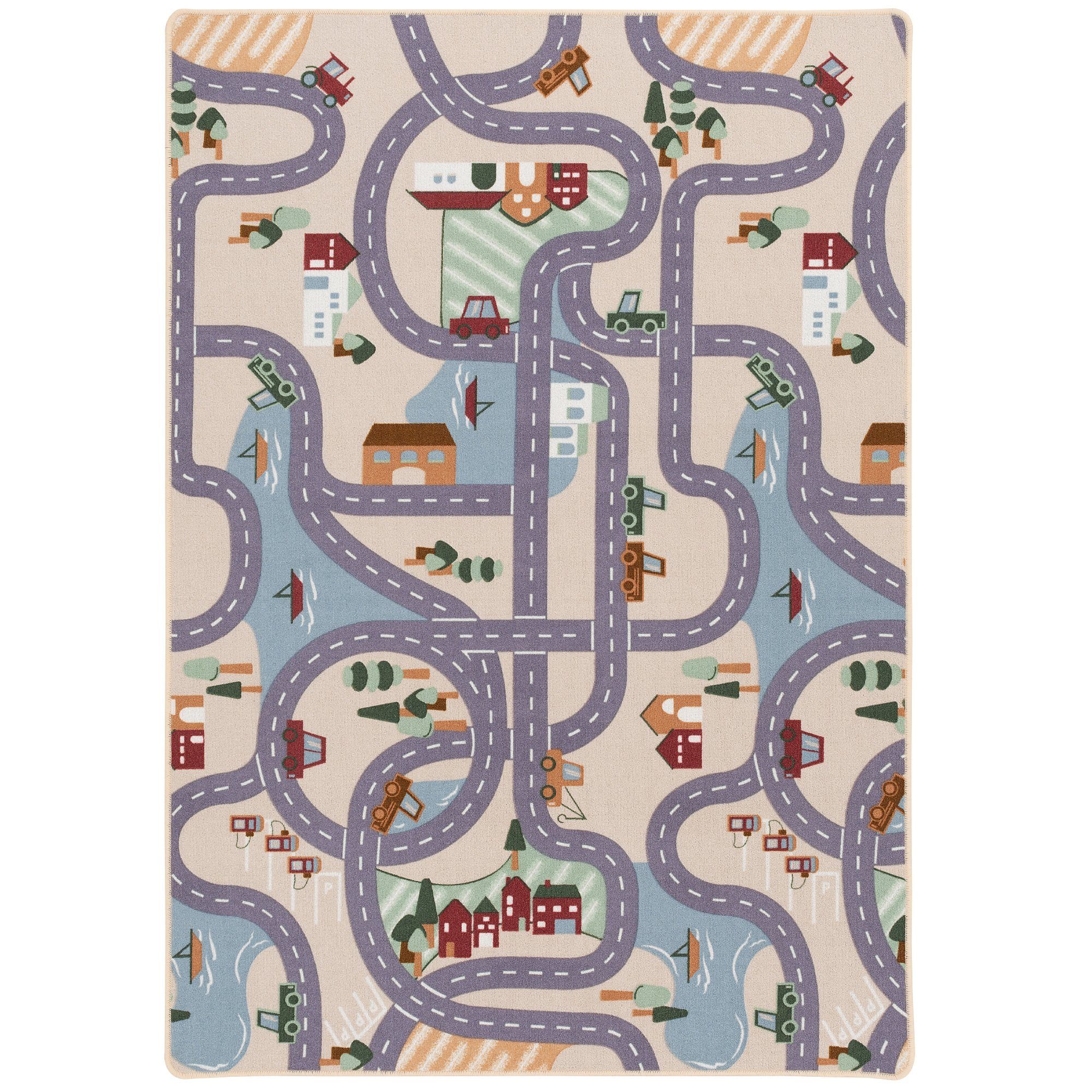 Kinderteppich Kinder Spiel Straßenteppich Fun Town, Snapstyle, Rechteckig, Höhe: 4 mm