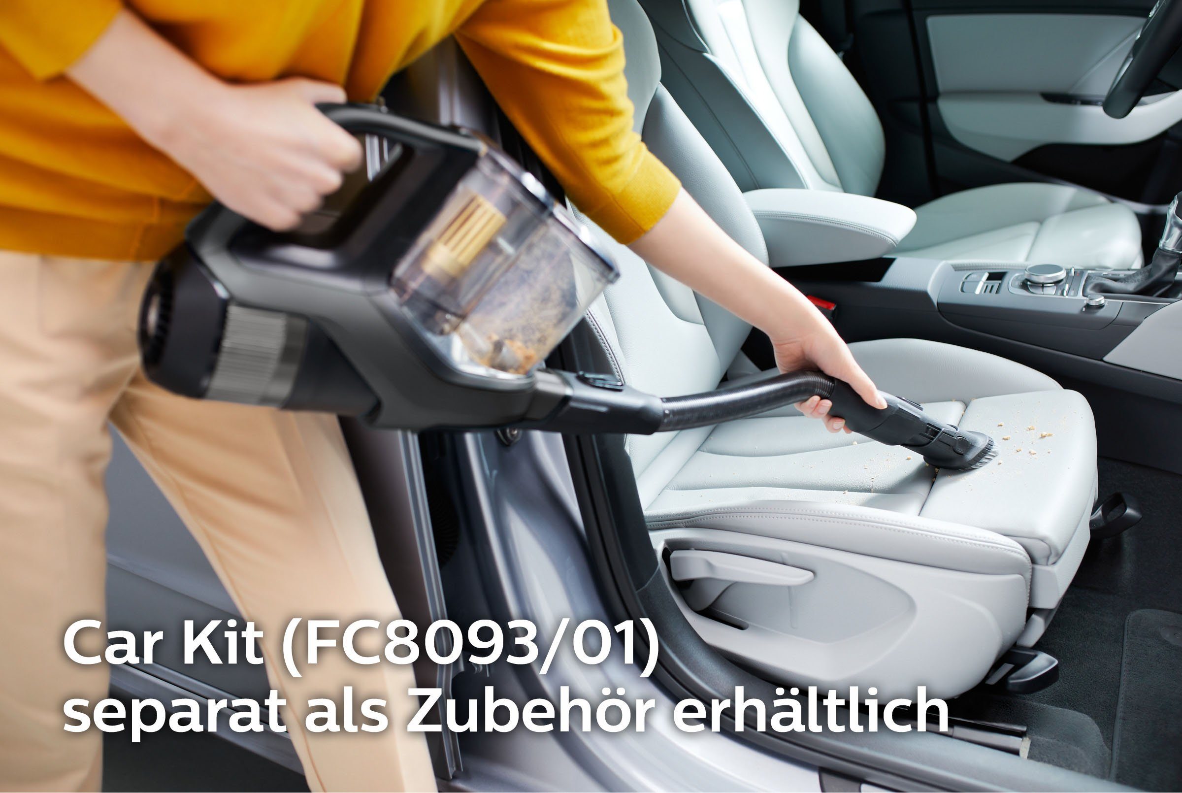 Philips Nass-Trocken-Akkusauger XC8347/01 SpeedPro Max Aqua Plus, beutellos, mit 80 Minuten Laufzeit, Wischfunktion und 360°-Saugdüse